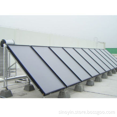 Solar Glazed Collector with Blue Titanium Absorber and High Absorptivity